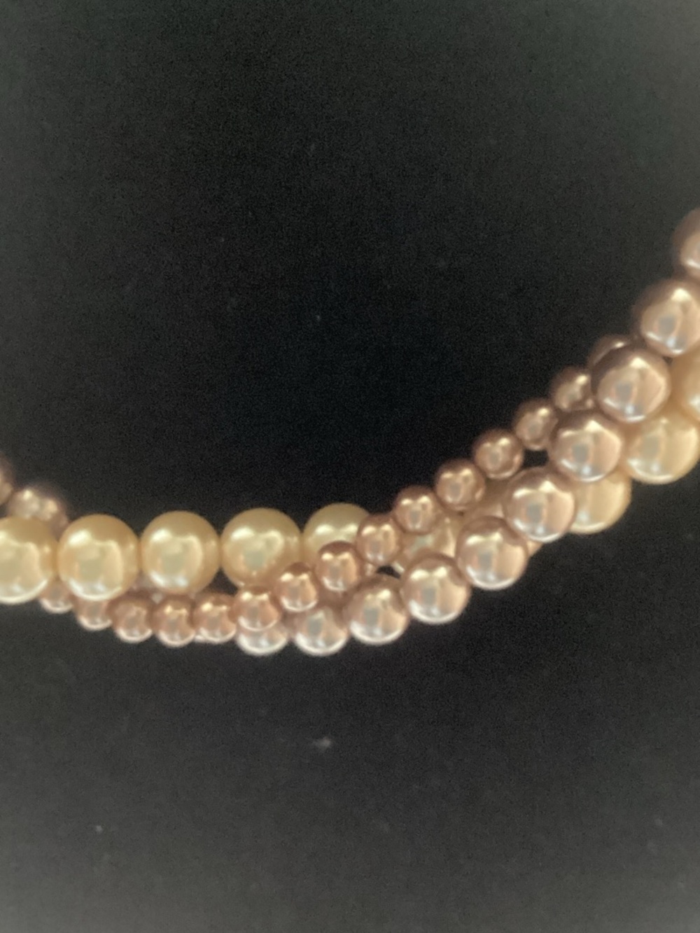 Classic Multi-Strand Champagne Pearl Necklace - Women Jewelry - Picture 3 of 5
